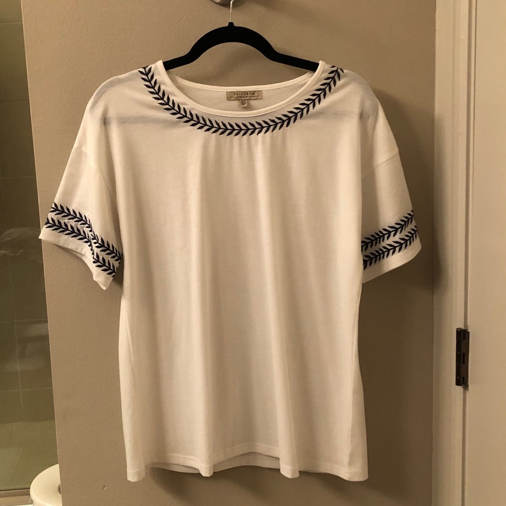 White embroidered top